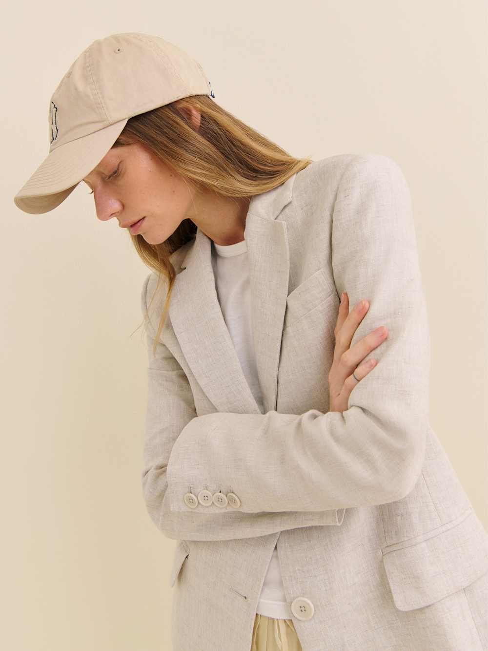 James Linen Blazer - Oatmeal
