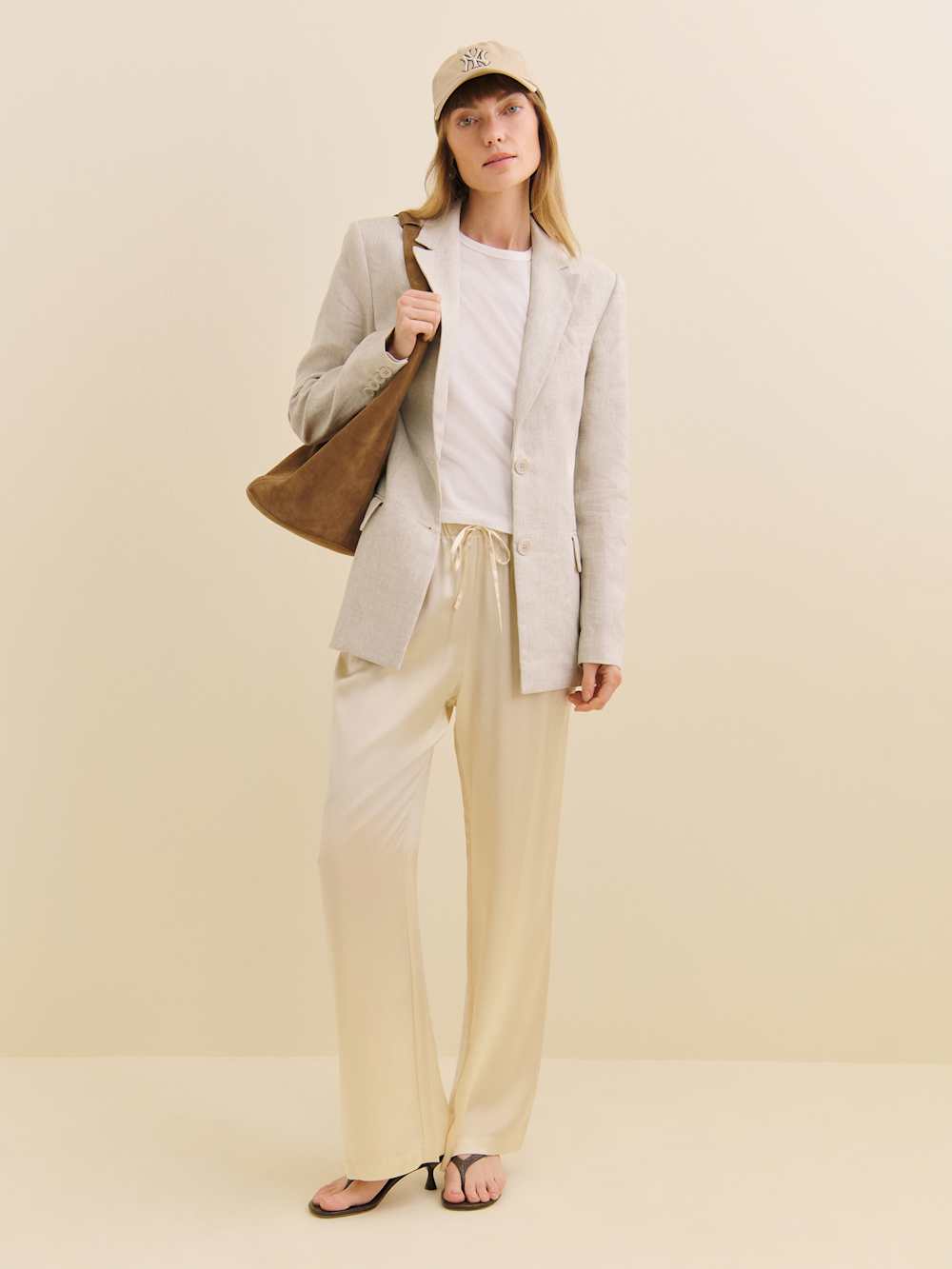James Linen Blazer - Oatmeal