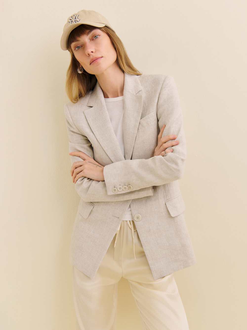 James Linen Blazer - Oatmeal