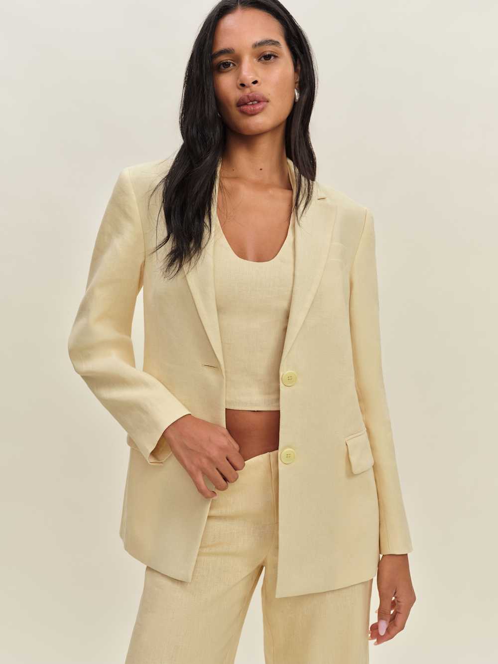 James Linen Blazer - Parmesan