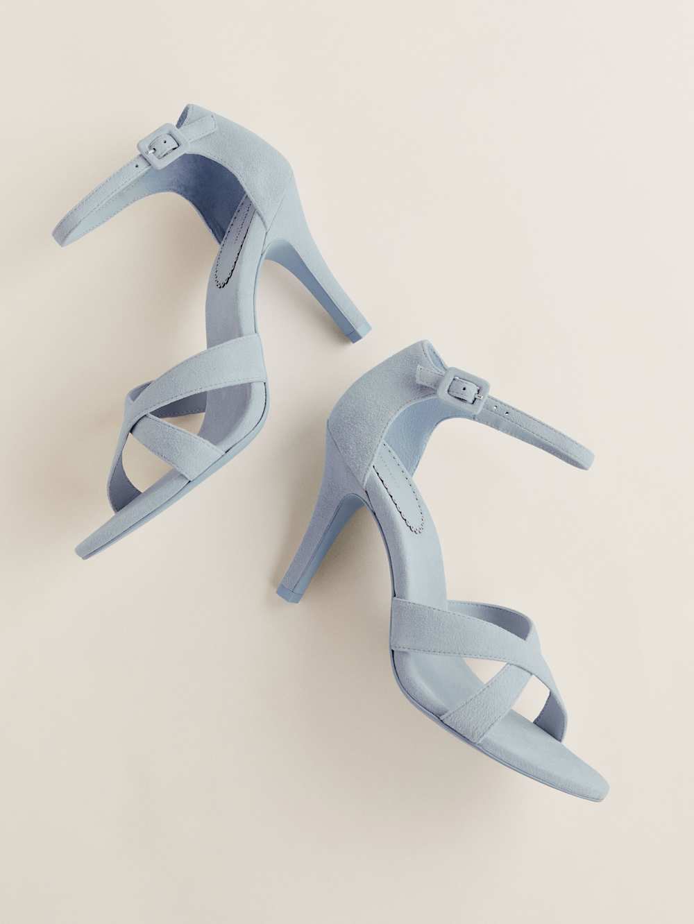 Anora Heeled Sandal - Mist Suede