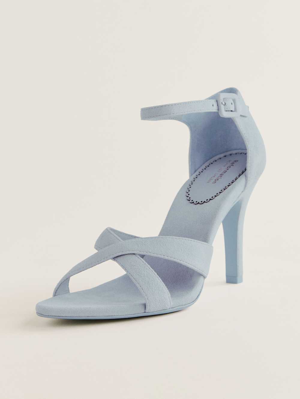 Anora Heeled Sandal - Mist Suede