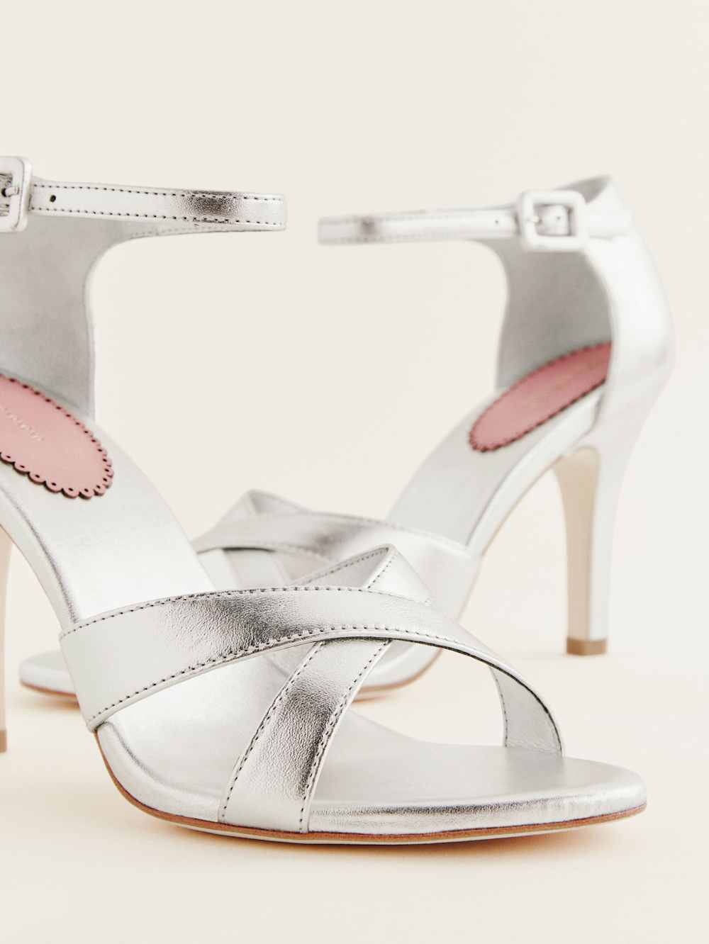 Anora Heeled Sandal - Silver