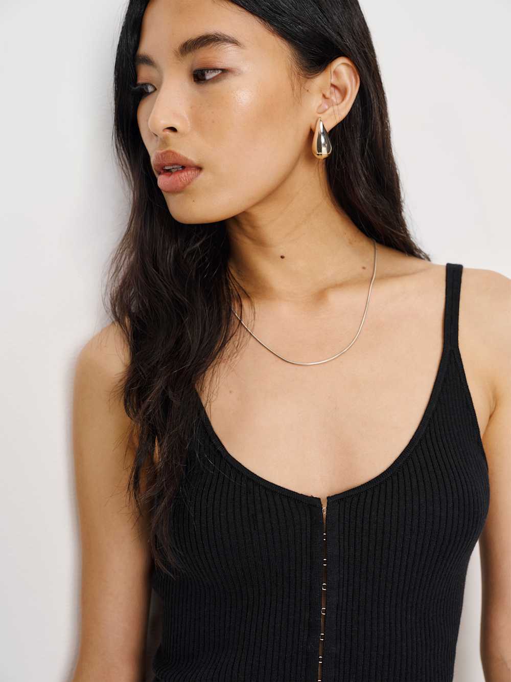 Eloise Cotton Sweater Tank - Black