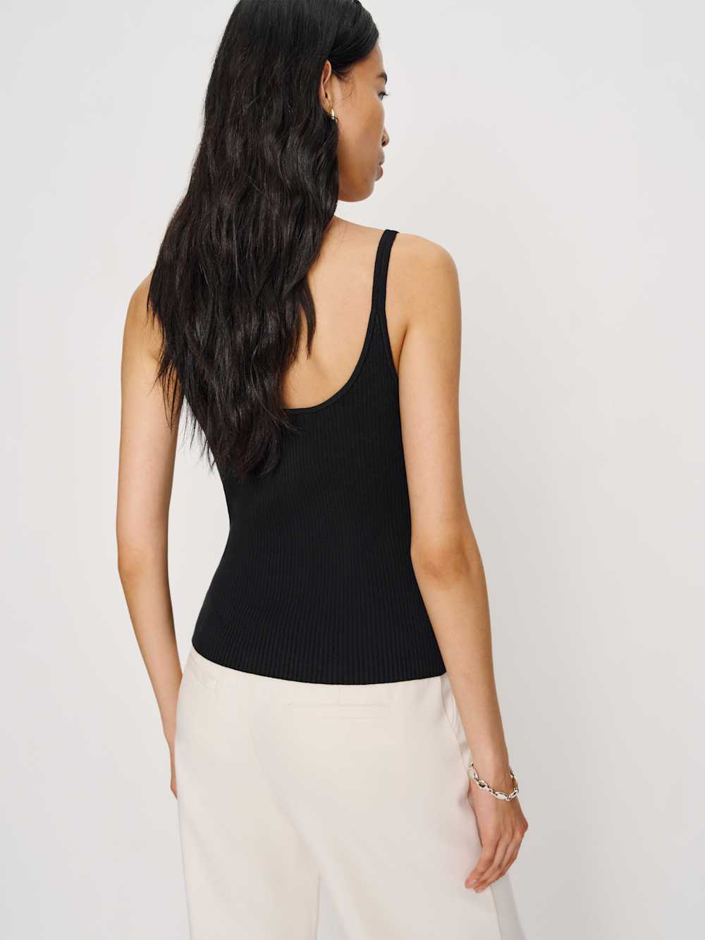 Eloise Cotton Sweater Tank - Black