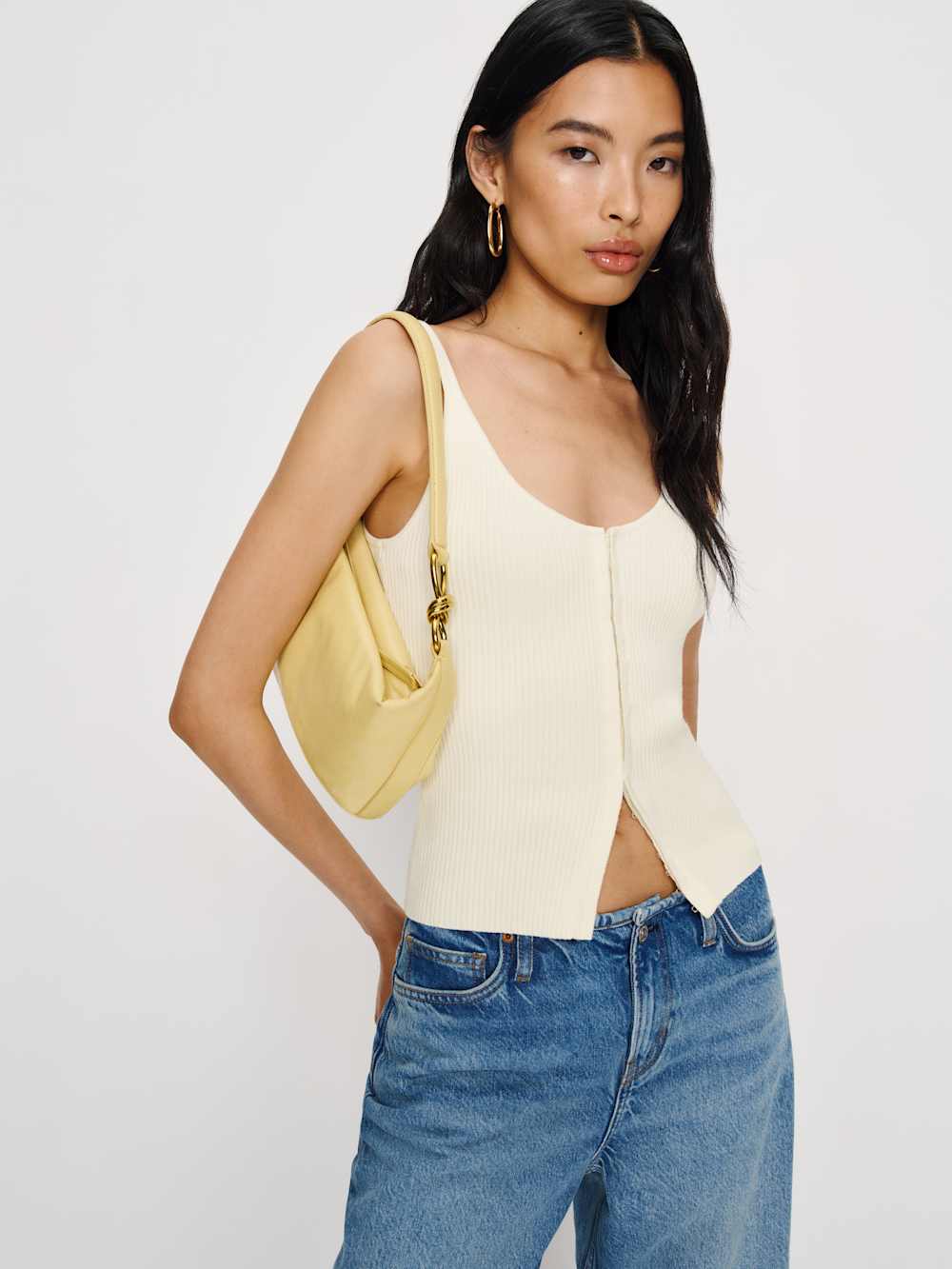 Eloise Cotton Sweater Tank - Fior Di Latte