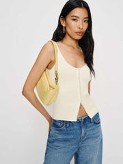 Eloise Cotton Sweater Tank - Fior Di Latte