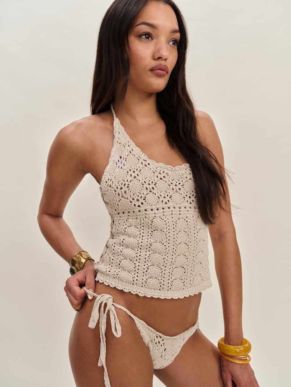 St Tropez Crochet Sun Suit - Birch