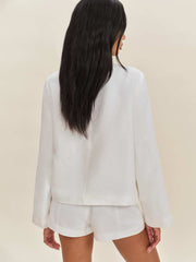 Lucia Linen Jacket - White