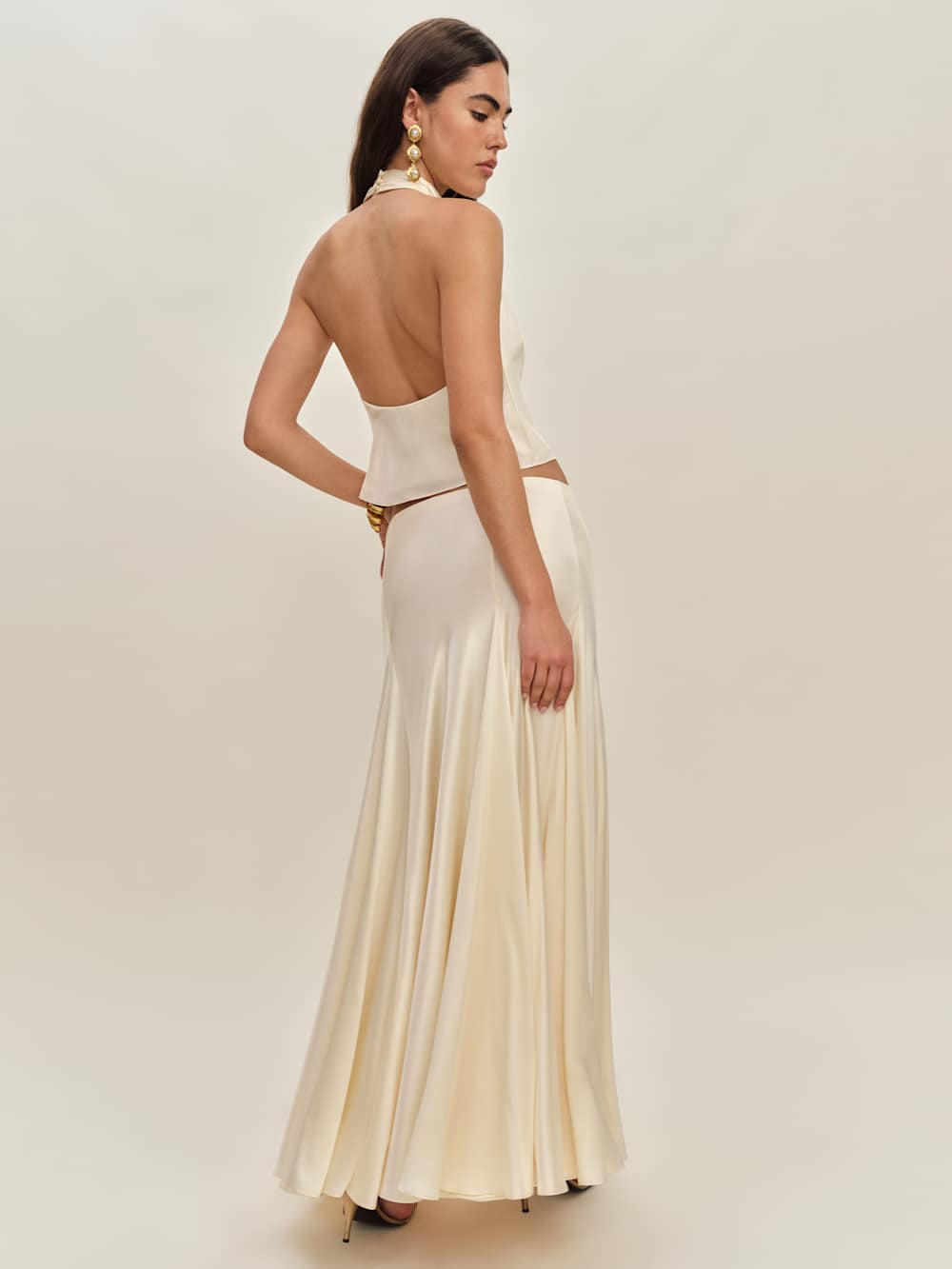 Sera Silk Two Piece - Almond
