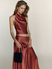 Sera Silk Two Piece - Rosewood