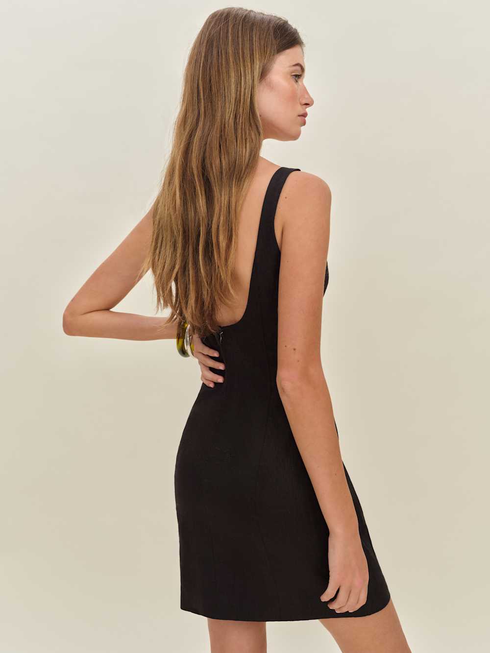 Belma Linen Dress - Black