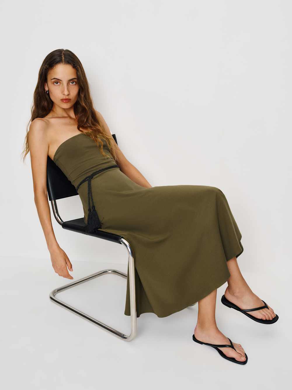 Lora Knit Dress - Dark Olive
