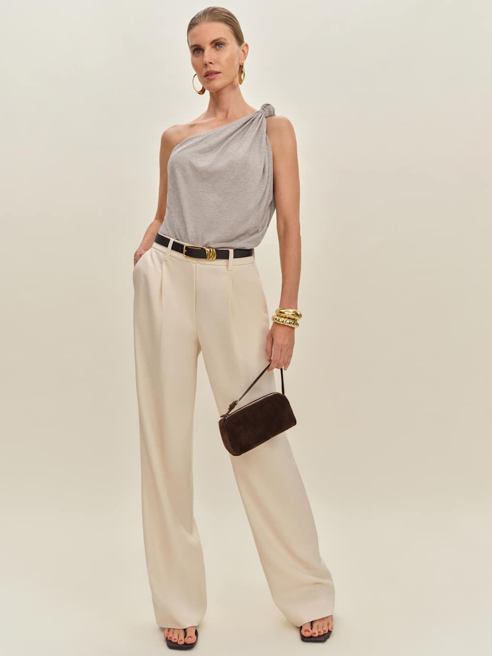 Harvey Knit Top - Heather Taupe