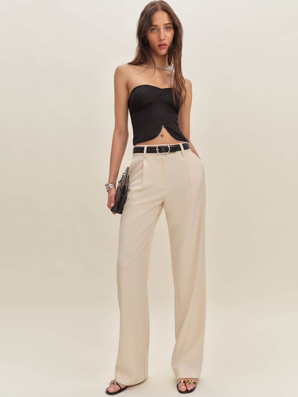 Maisie Linen Top - Black