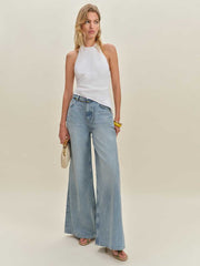 Reese Linen Top - White
