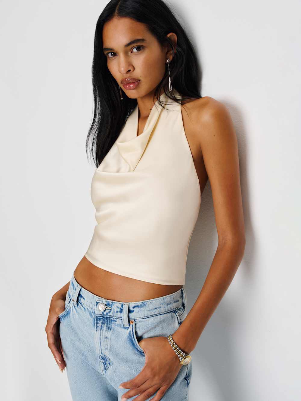 Tali Silk Top - Fior Di Latte