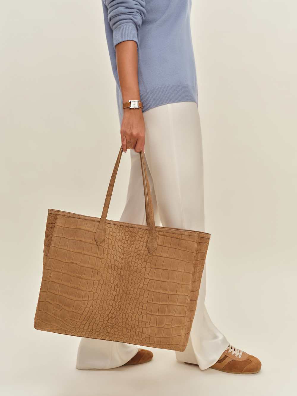 Sofia Tote - Sienna Embossed Suede