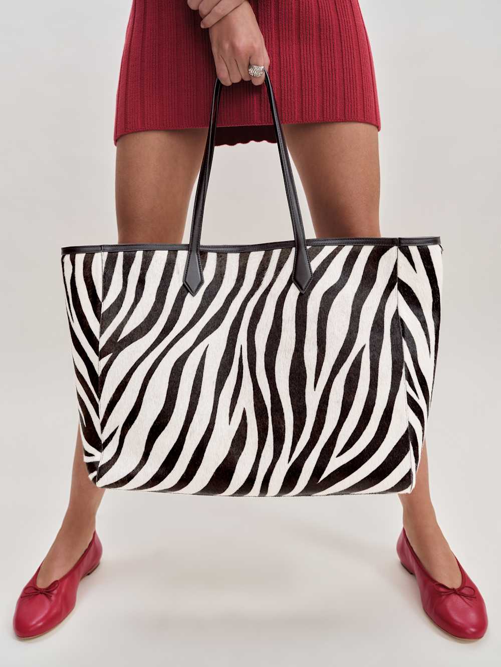 Sofia Tote - Zebra Haircalf