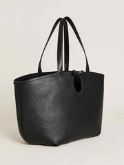 Regina Tote Bag - Black Leather