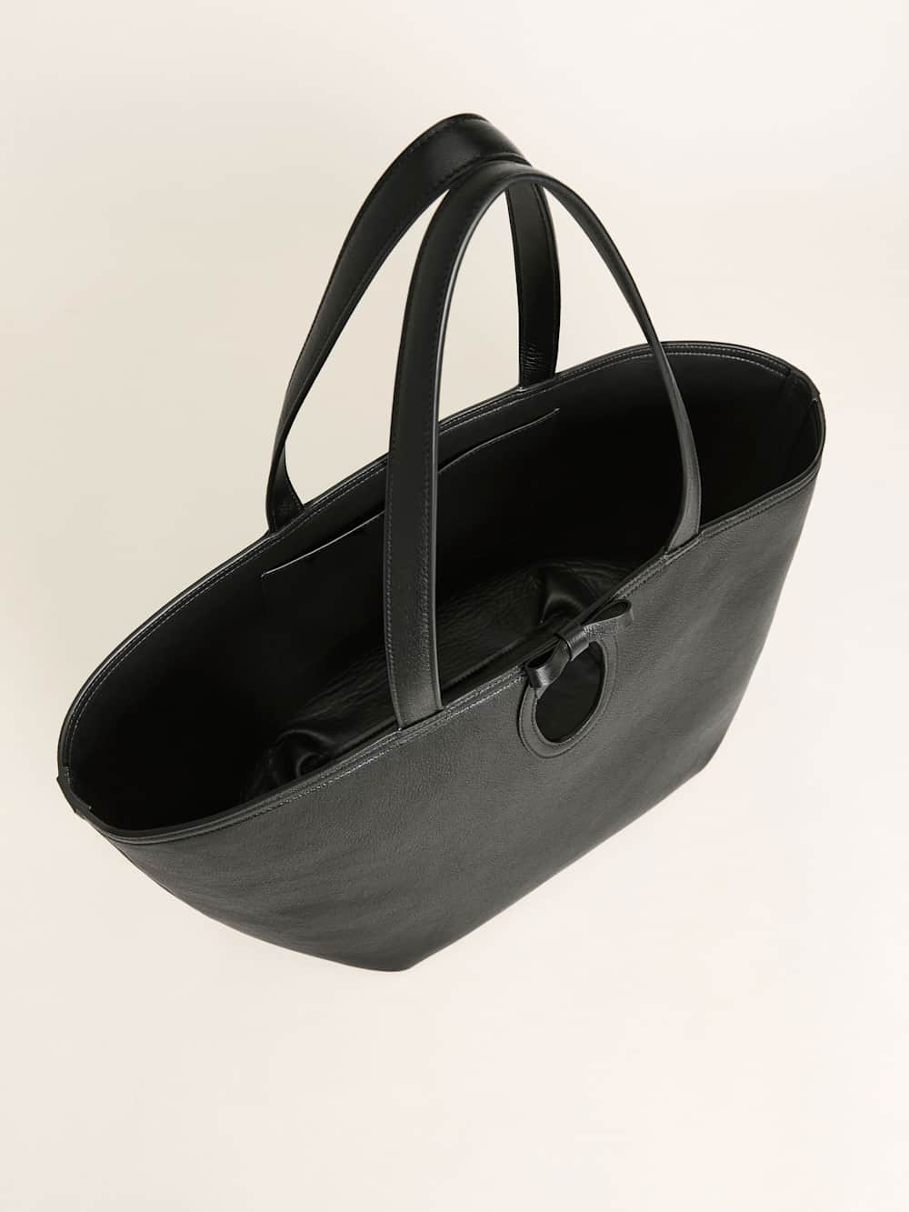 Regina Tote Bag - Black Leather