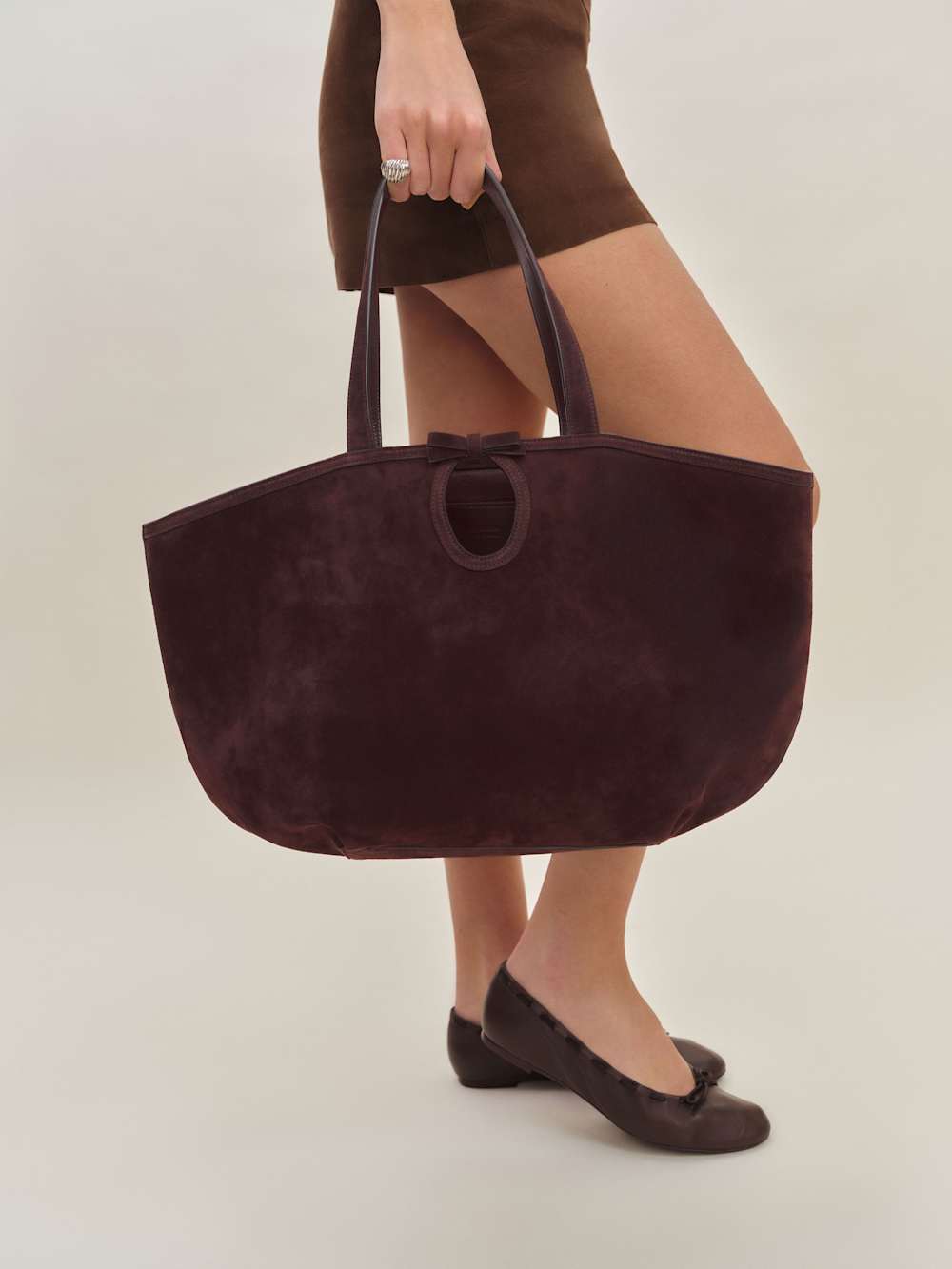 Regina Tote Bag - Espresso Suede
