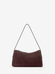 Hannah Shoulder Bag - Espresso Suede