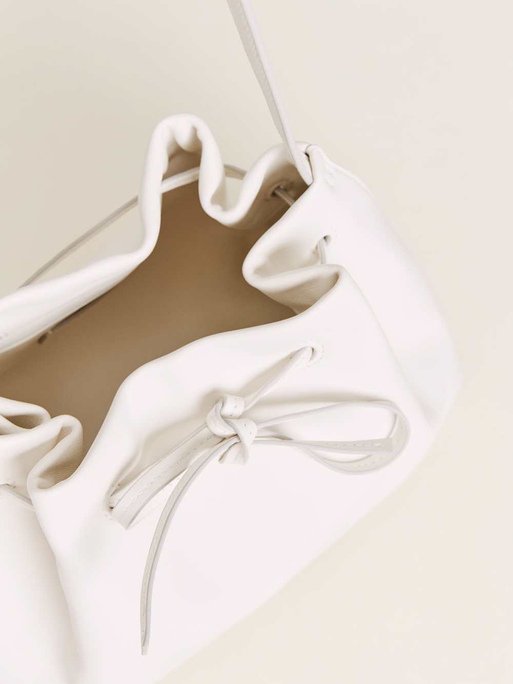 Ella Shoulder Bag - Optic White Leather