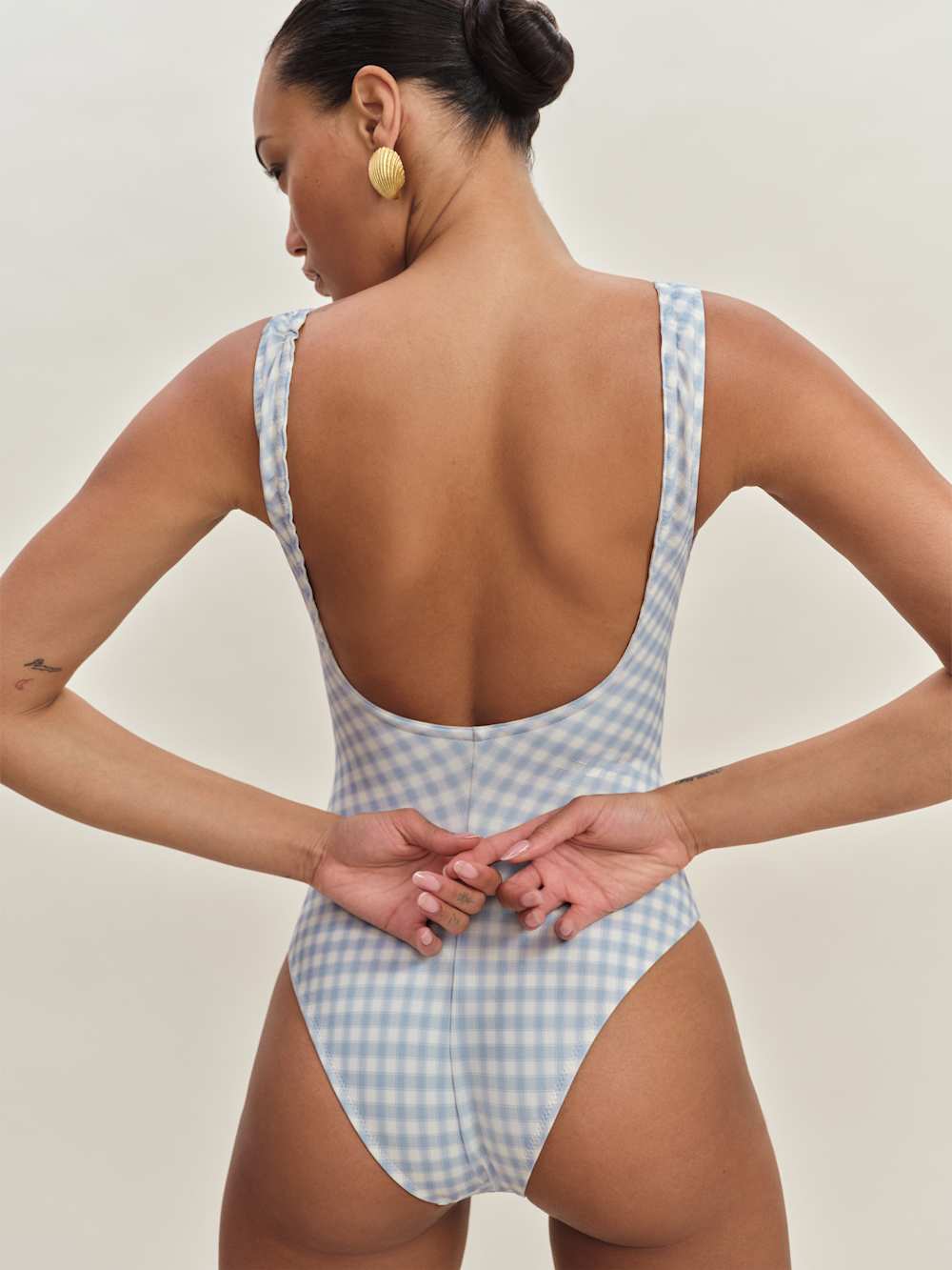 Bahia One Piece Swimsuit - Crystal Check