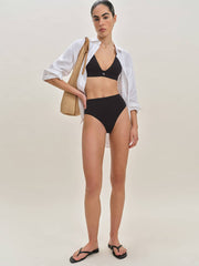 Azul Bikini Top - Black Fior