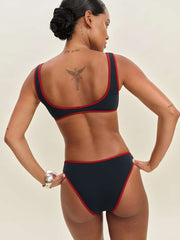 Vicky Bikini Top - Midnight Lipstick