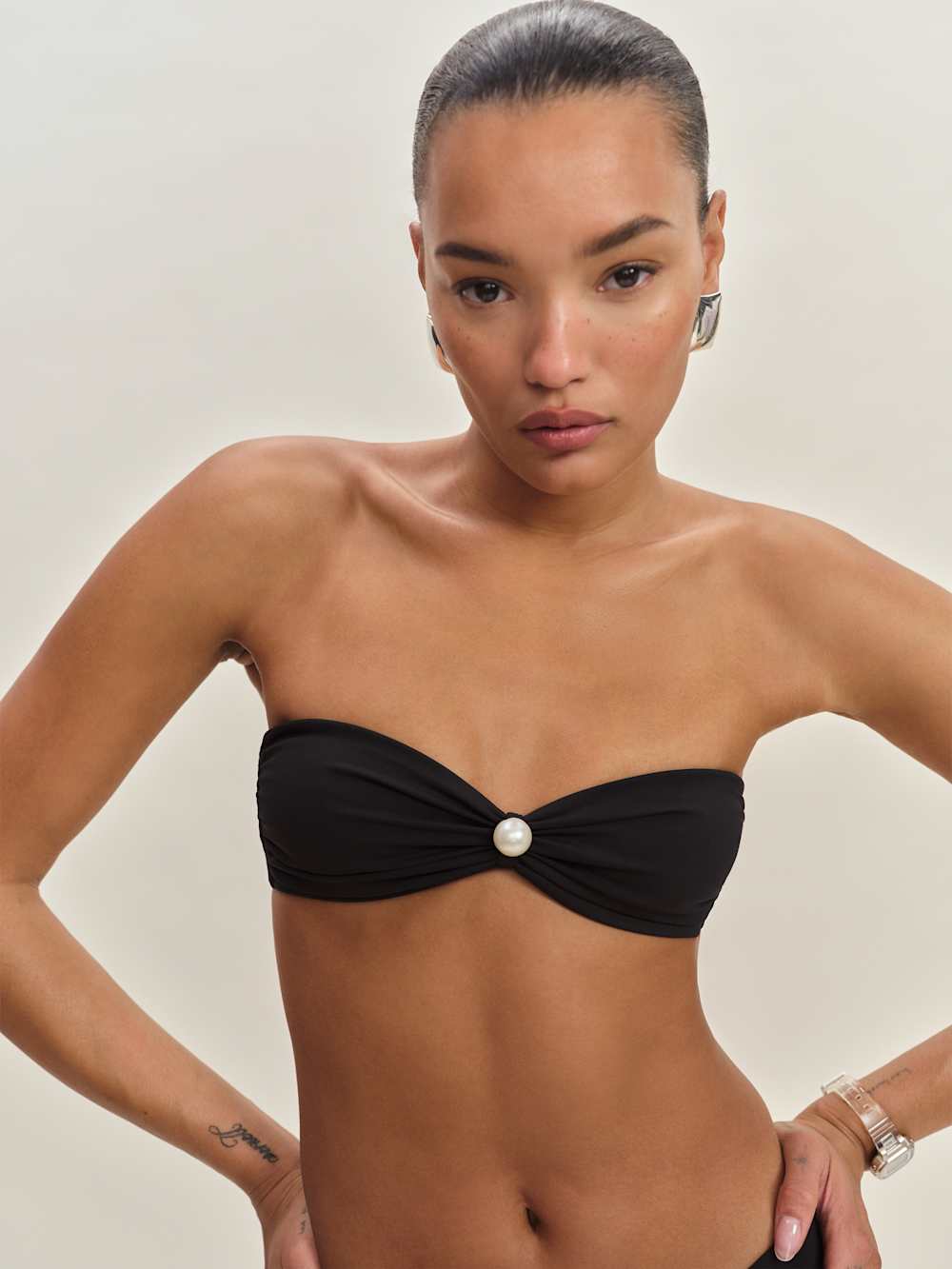 Perla Bikini Top - Black