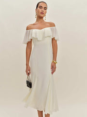Charee Dress - Eggshell