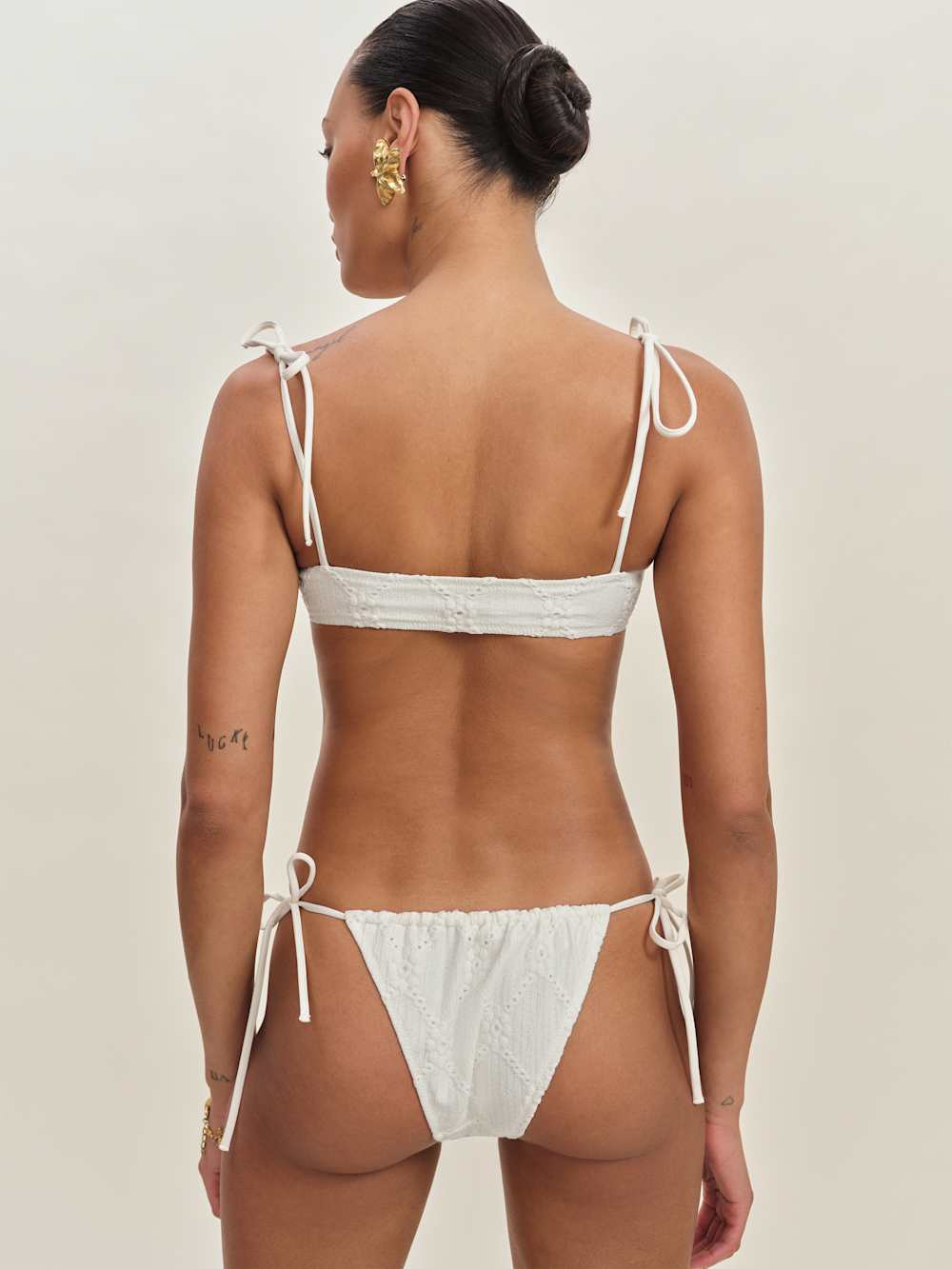 Fortaleza Bikini Bottom - White Eyelet
