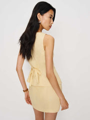 Lina Linen Two Piece - Parmesan