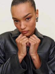 Veda Louisa Leather Jacket - Black