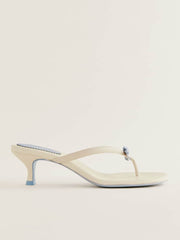 Louisa Heeled Sandal - Almond Leather