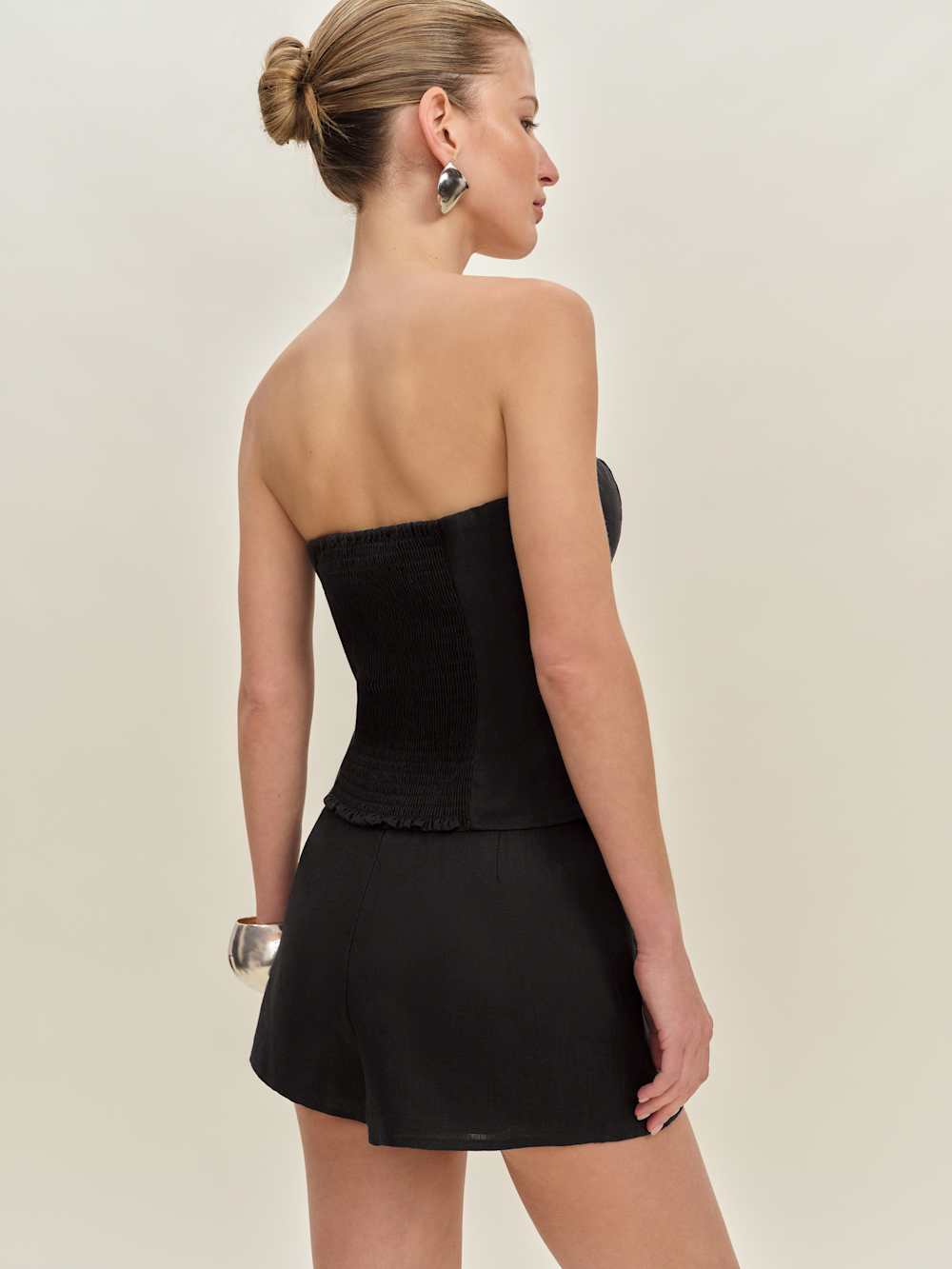 Sophie Linen Two Piece - Black