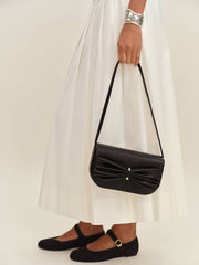 Maria Shoulder Bag - Black Leather