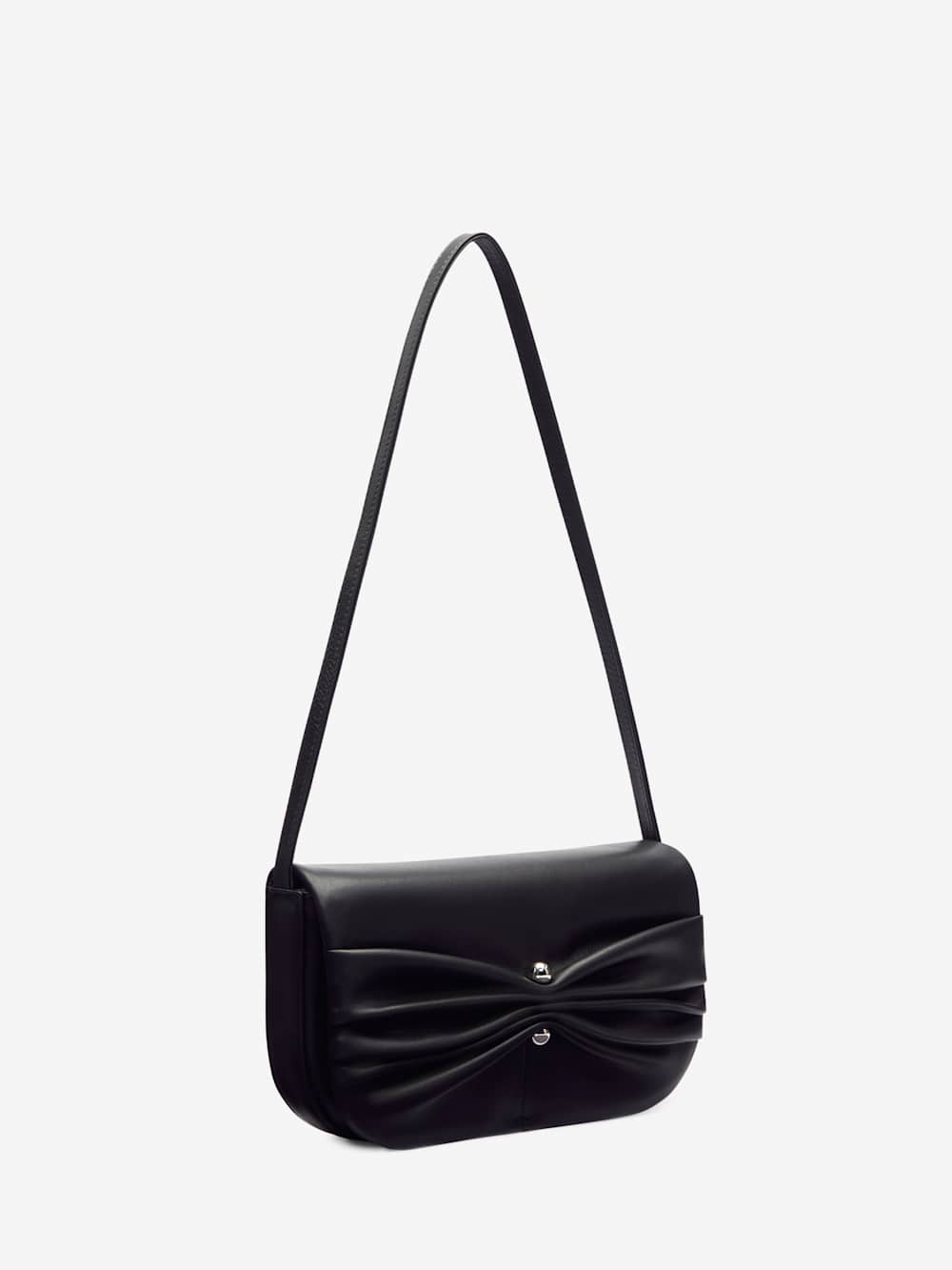 Maria Shoulder Bag - Black Leather