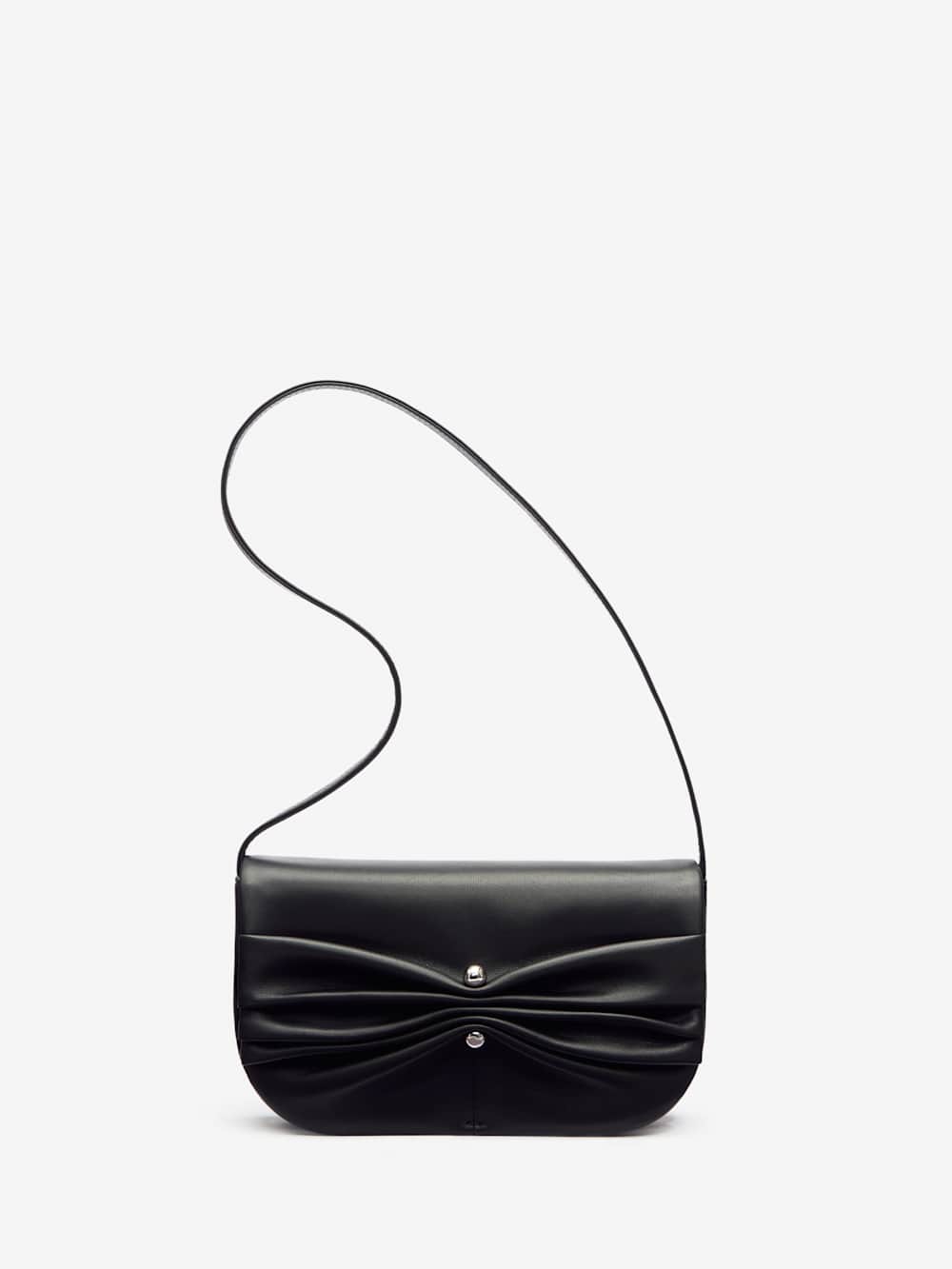 Maria Shoulder Bag - Black Leather