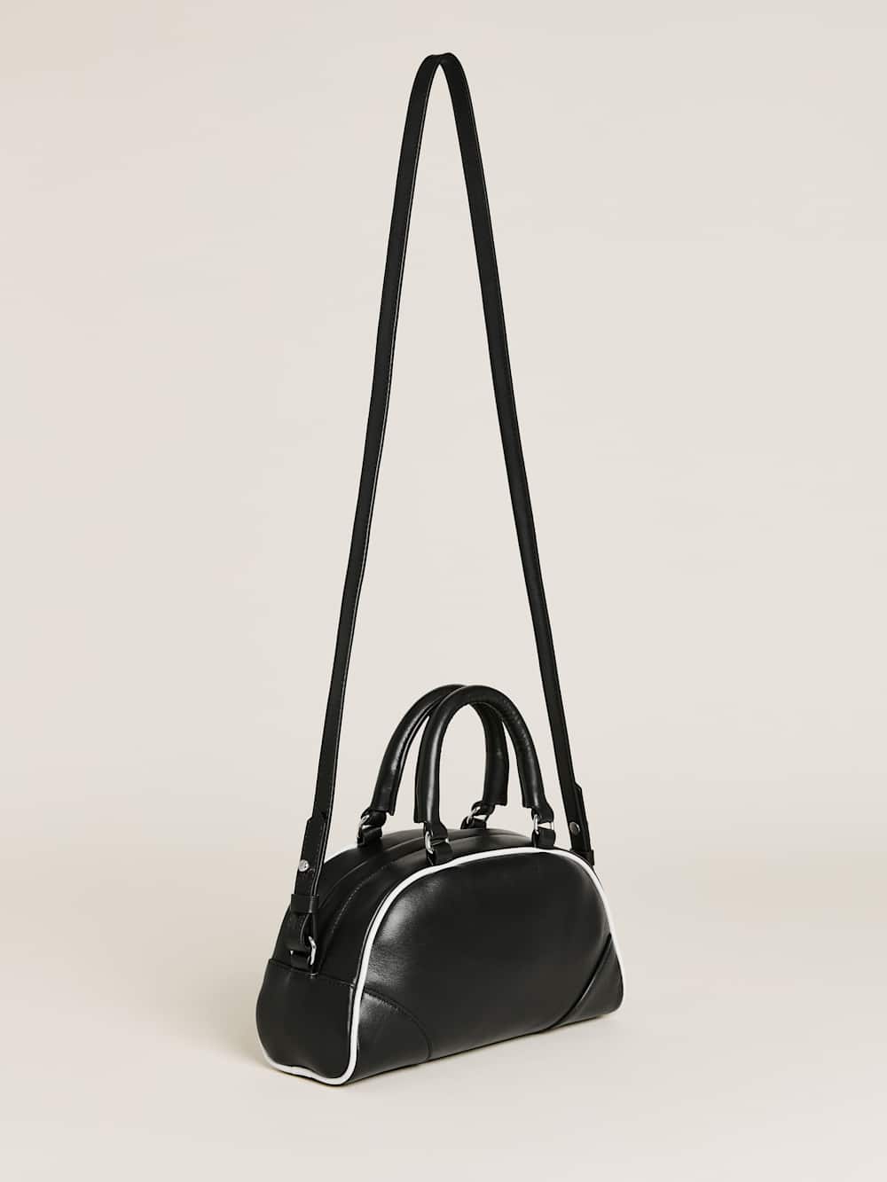 Claudia Mini Bag - Black White Leather