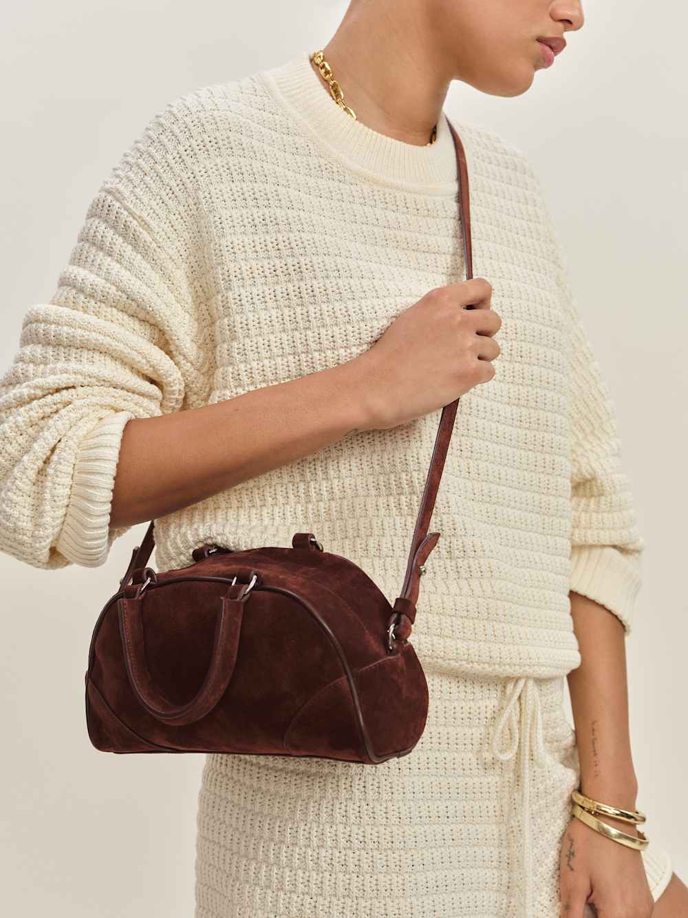 Claudia Mini Bag - Chocolate Suede