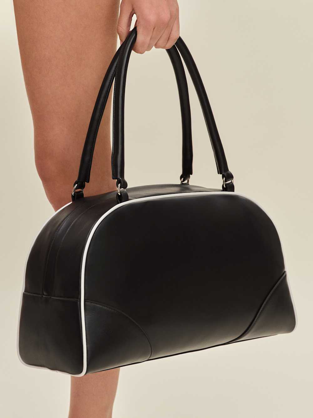 Arianna Bag - Black White Leather