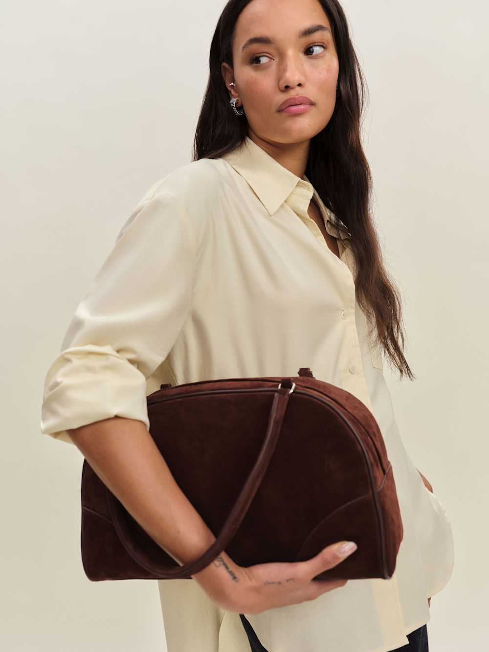 Arianna Bag - Chocolate Suede