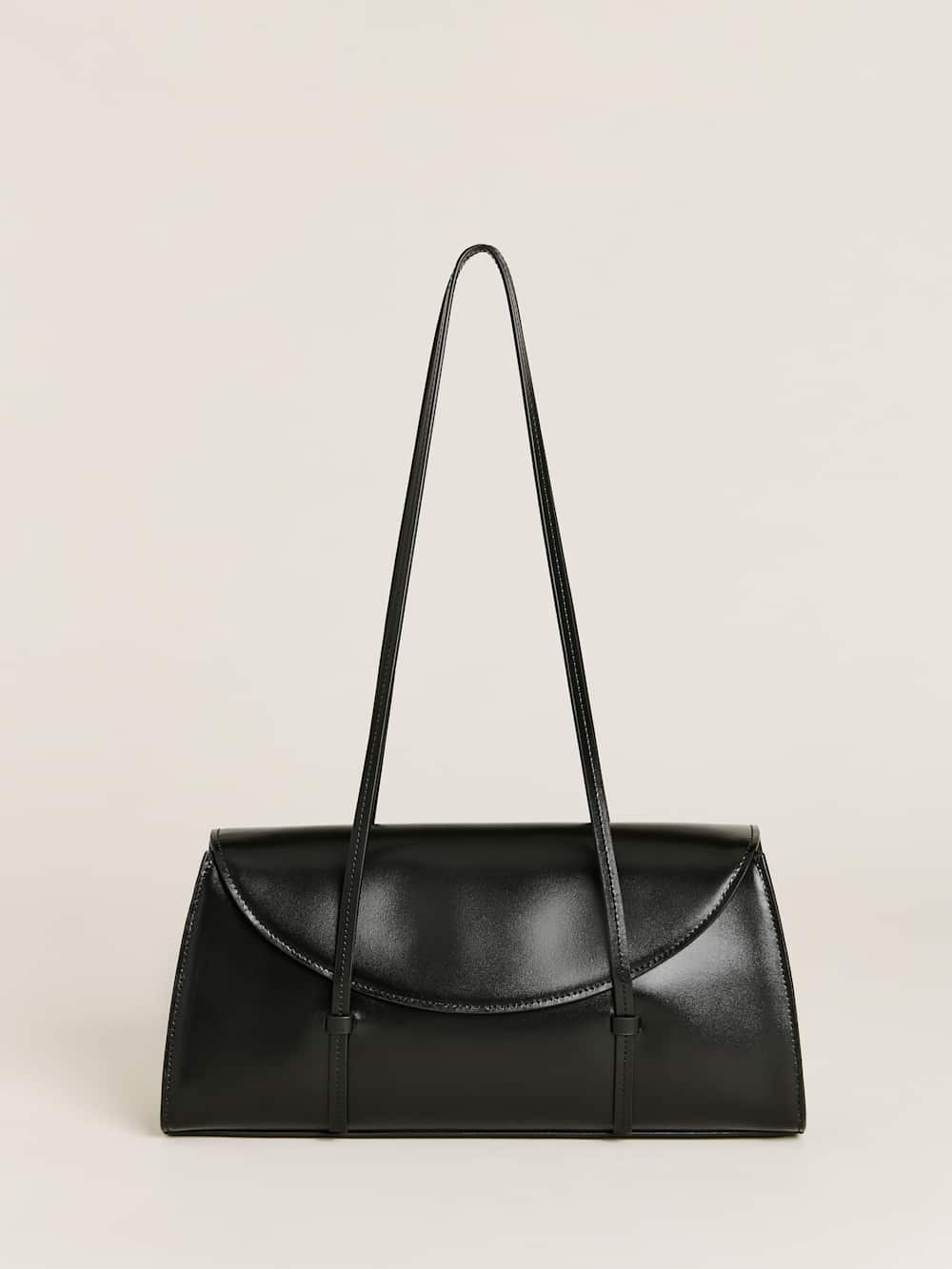 Elena Shoulder Bag - Black Leather