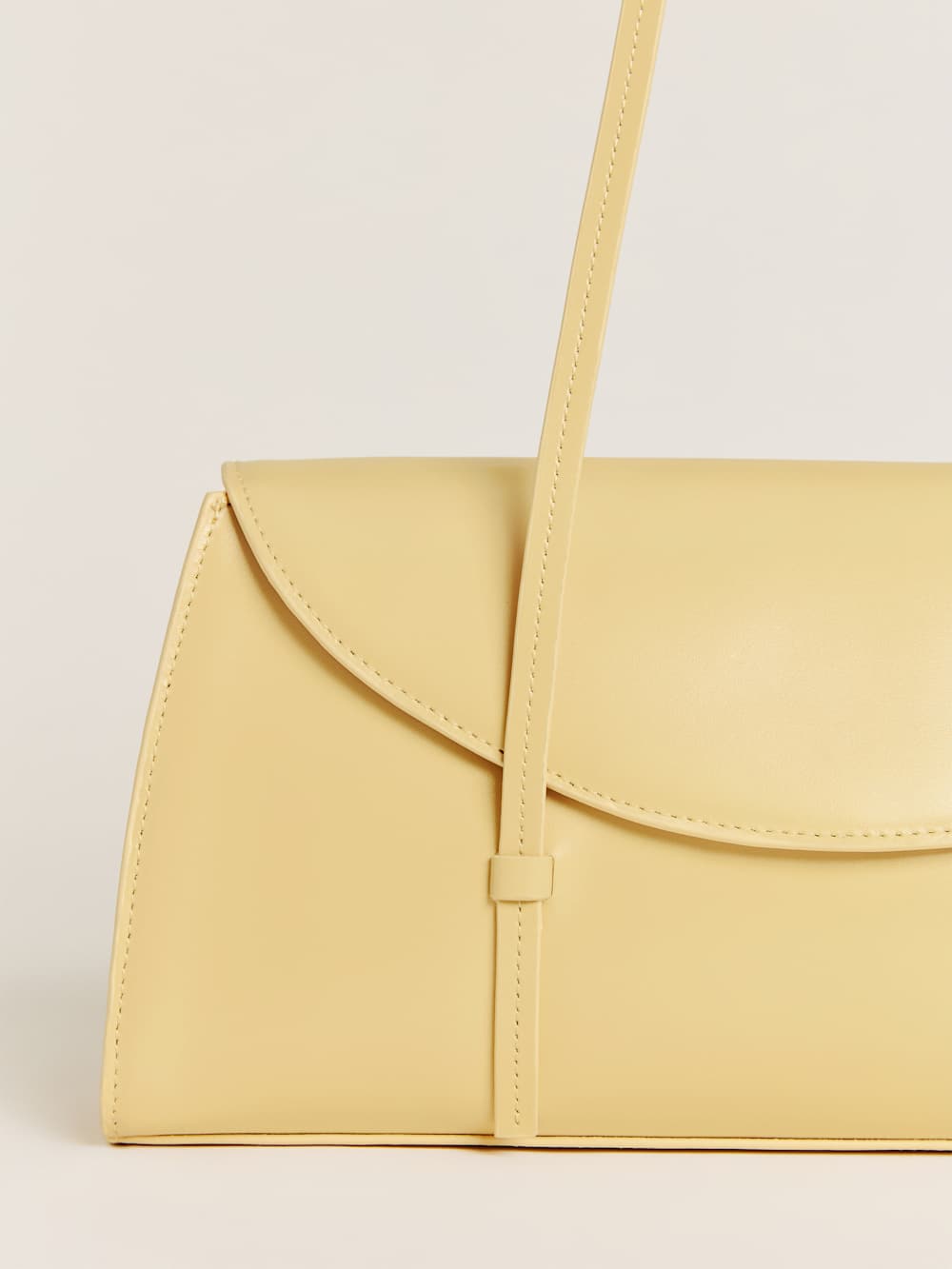 Elena Shoulder Bag - Lemon Custard Leather