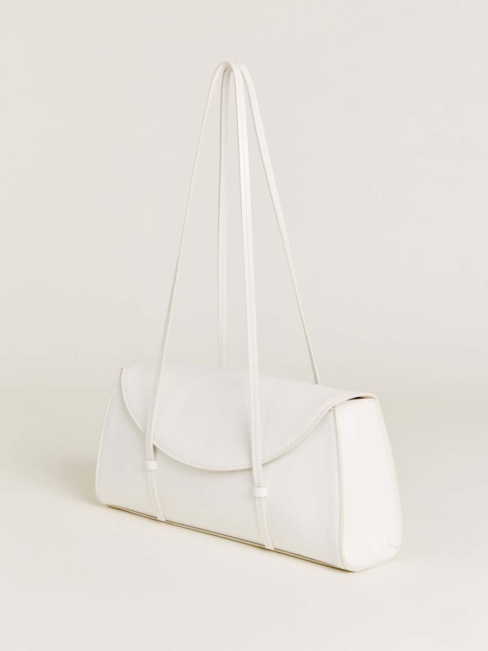 Elena Shoulder Bag - White Leather