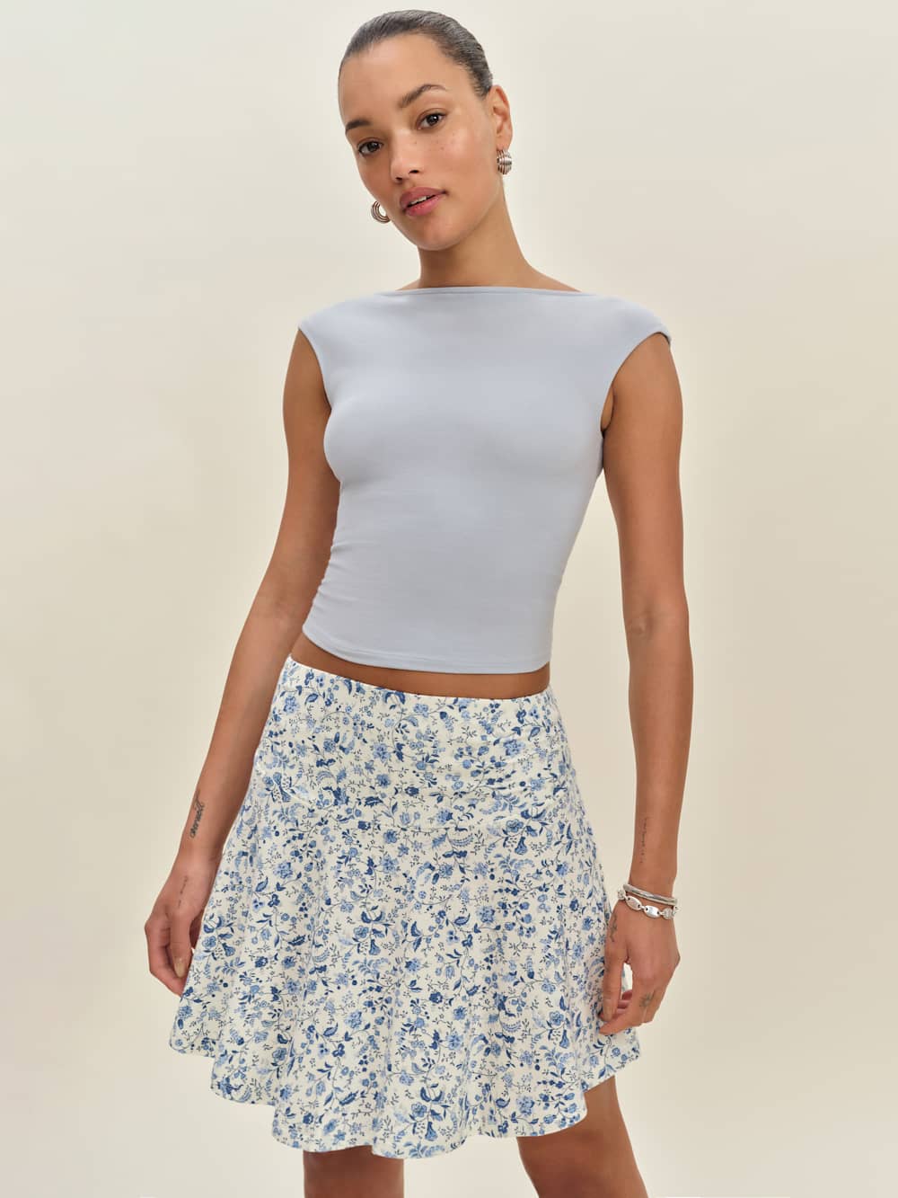 Laurie Knit Skirt - Nile
