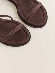 Jamie Flat Sandal - Espresso Suede